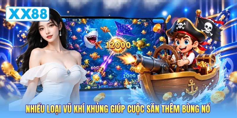 Nhiều loại vũ khí khủng giúp cuộc săn thêm bùng nổ Nhiều loại vũ khí khủng giúp cuộc săn thêm bùng nổ